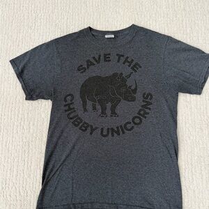Save the Chubby Unicorns T-Shirt - Gray